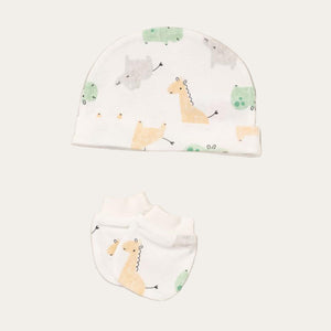 Neutral baby all-in-one with matching hat