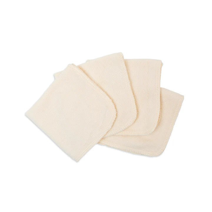 4 pack of cream washcloths