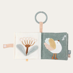 Crinkle sound baby book with star-shaped mirror
