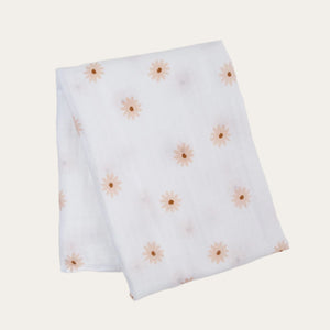 Multipurpose muslin swaddle, daisy pattern