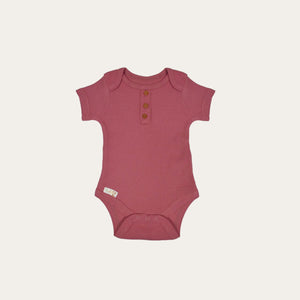Baby Ribbed Bodysuit - 'Deco Rose' Baby Girl Clothes.