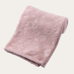 Baby Girl Gift Wrap – Dusty Pink FLoral Flannel Blanket