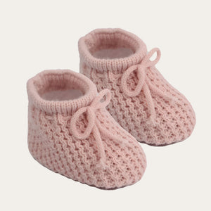 Dusty Pink Acrylic Booties 0-6 Months Booties.