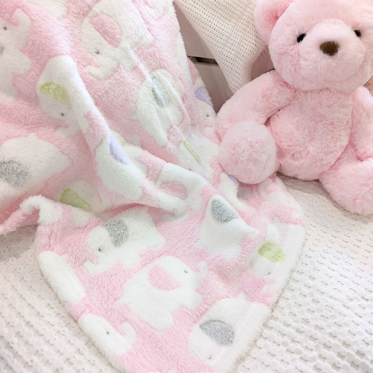 Pink Elephant Baby Wrap Baby Blanket.