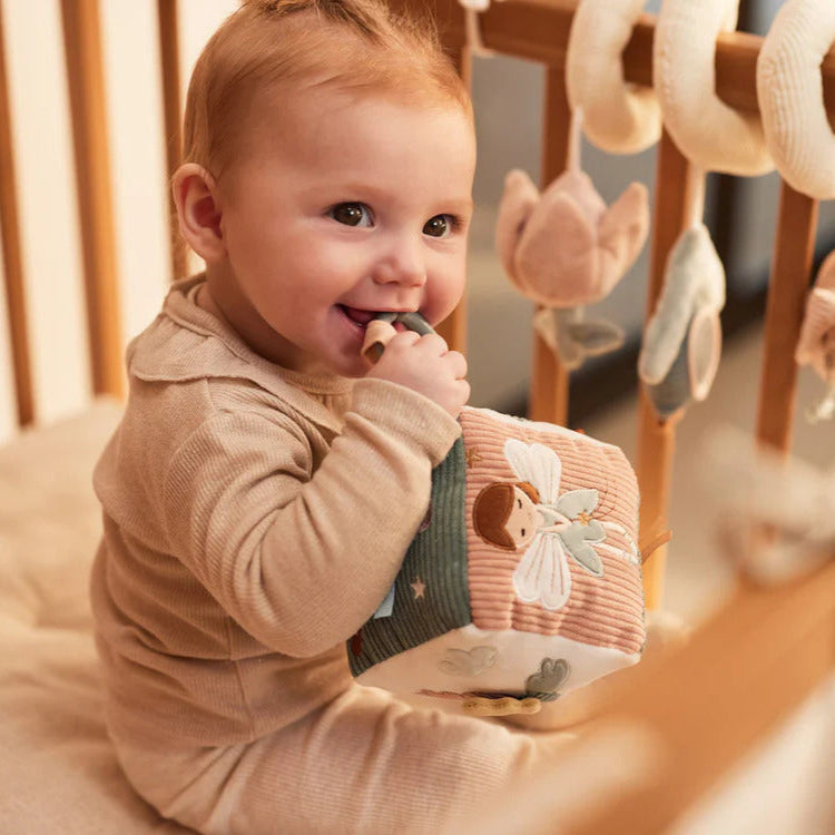 Fairy Amy baby sensory cube with colourful prints