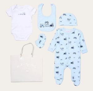 My Little Farm 5 Piece Baby Clothing Gift Set – Blue