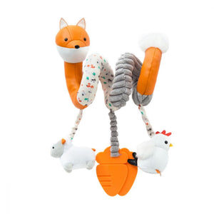 Activity Spiral for Cot, Pushchair or Car Seat - Farm Pram Toy.