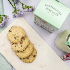 Farmyard carton with biscuits and milk