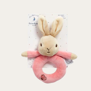 Flopsy Bunny Plush Ring Rattle Pink Rattle.