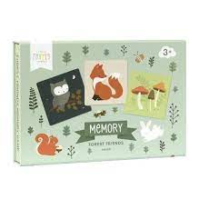 Colourful memory card game featuring forest animals