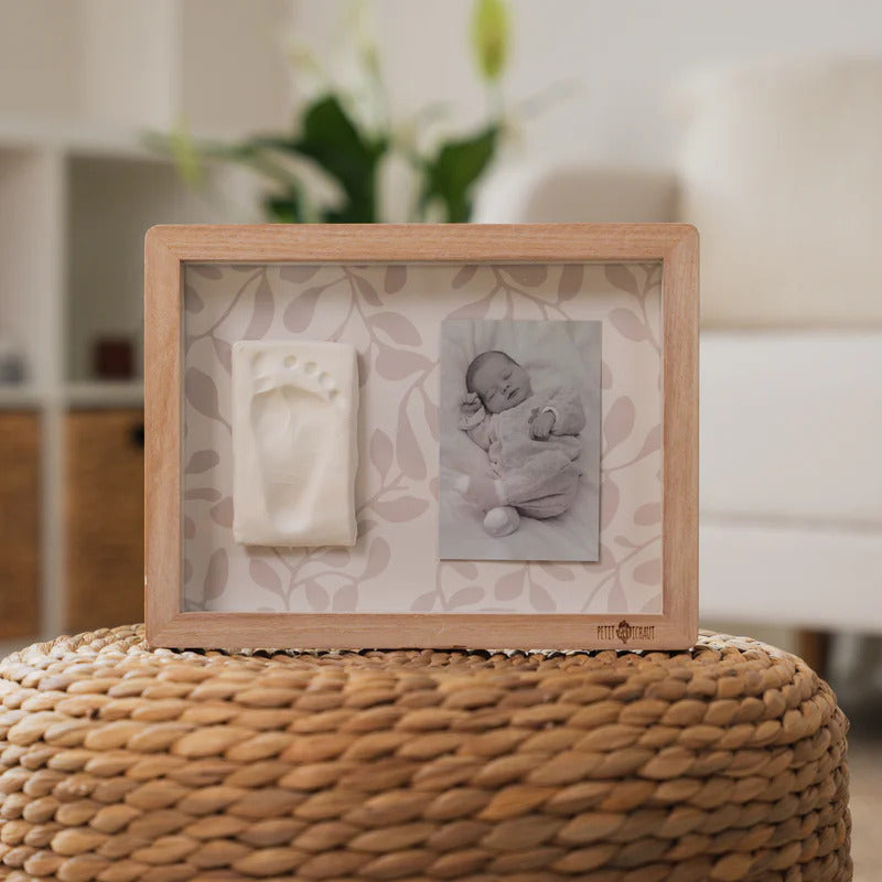 Ivy Grey Baby Imprint & Photo Frame | Elegant Keepsak Photo Frame.