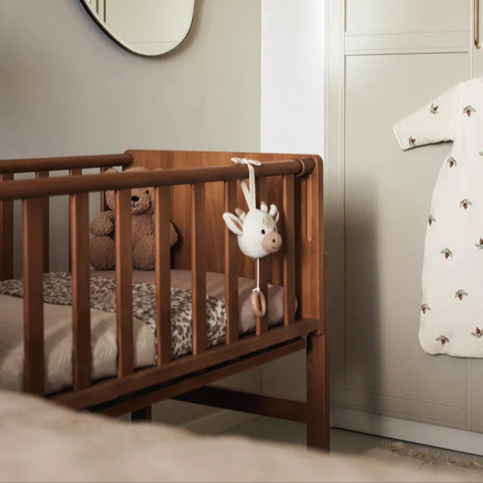 Attachable Musical Giraffe Plays “Sleep, Dear Child, Sleep” Pram Toy.