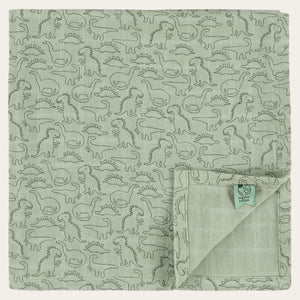 Organic Cotton Muslin Cloths 3-Pack Daring Dino | 55x55cm Muslins.