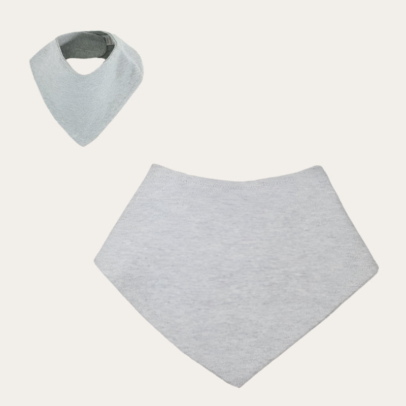 Plain Grey Bandana Bib 100% Cotton Bandana Bib.
