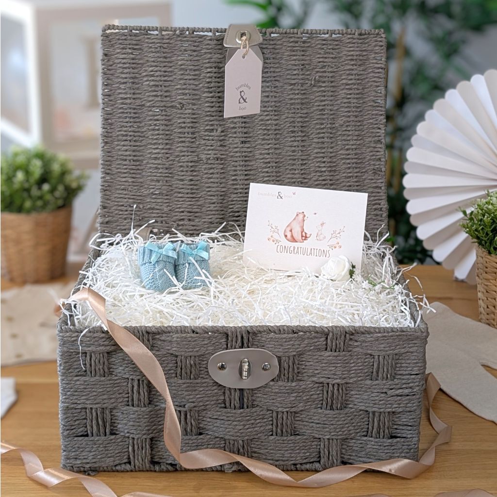 Grey rope hamper basket for design your own hampers