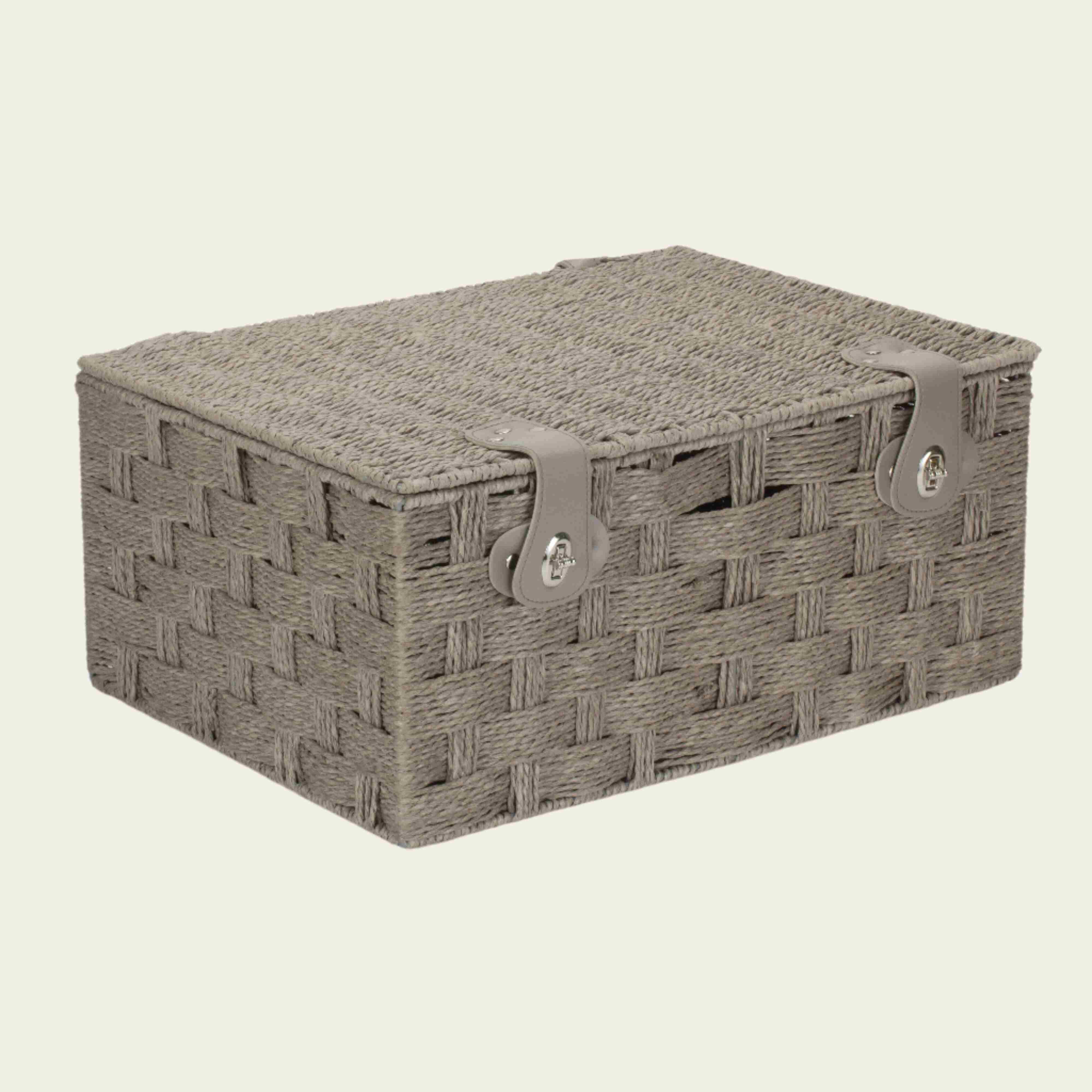 Grey Paper Rope Hamper â Extra Large Storage Basket Keepsake Box.