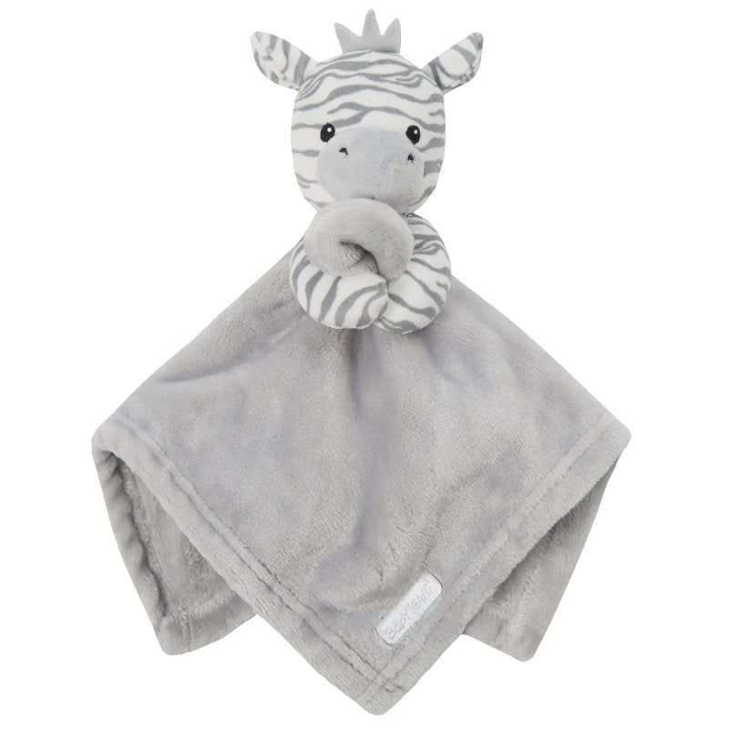 Grey zebra comforter