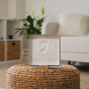 Pretty Hearts | Hand & Footprint Keepsake Baby Plaque.