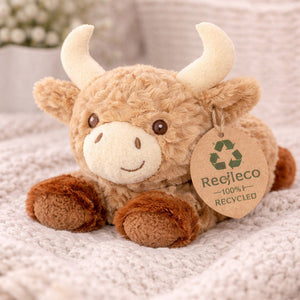 highland cow plush toy front view