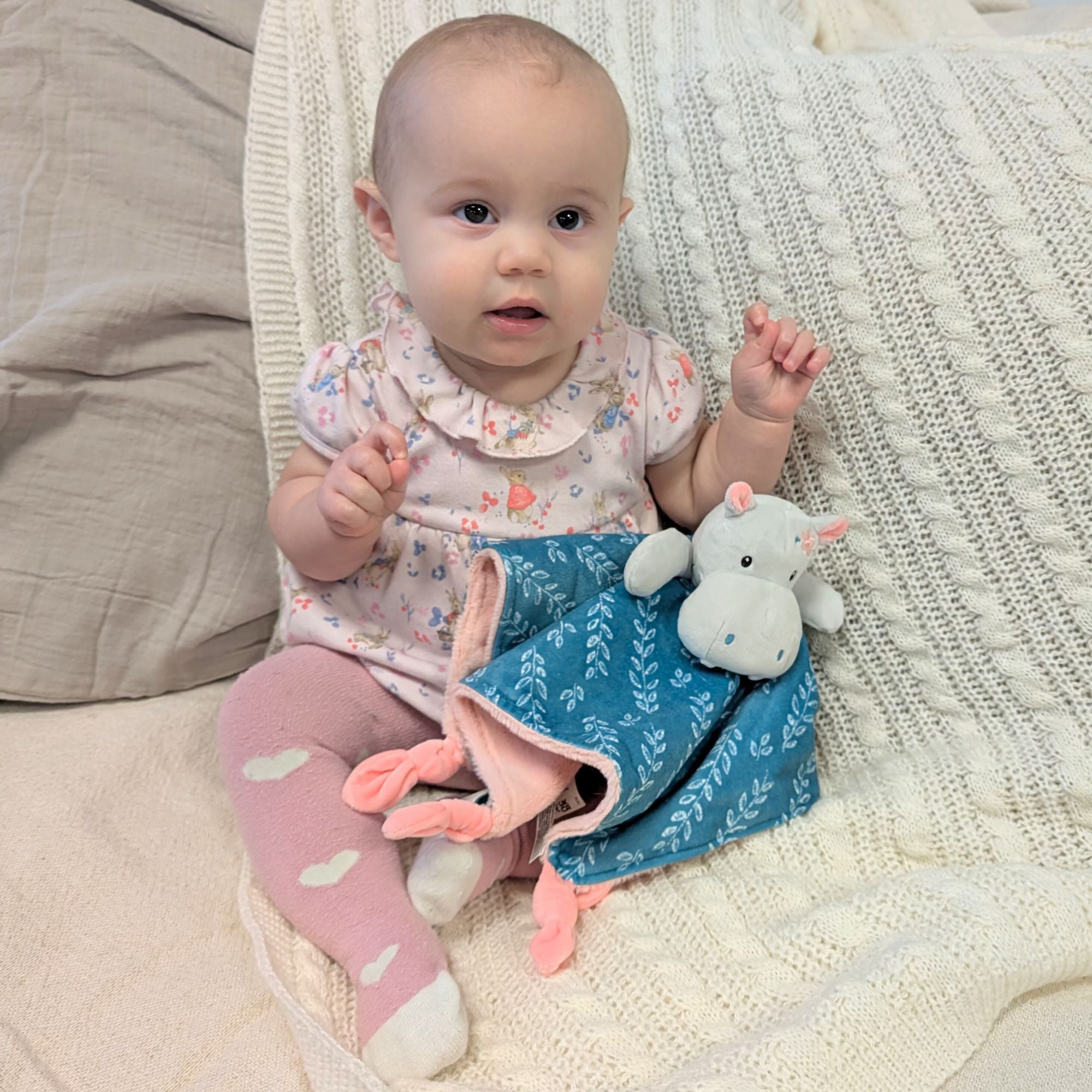 Jewel Hippo Baby Comforter.