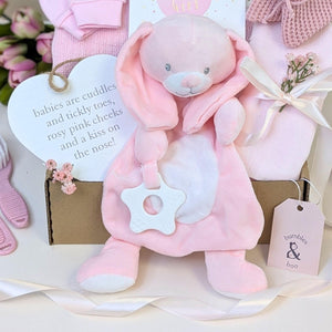 Blush Pink Baby Girl Gift Box: Newborn Essentials Hamper
