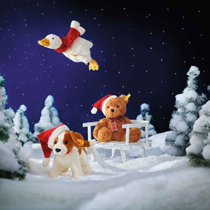 Jimmy Christmas teddy bear – 30cm festive plush gift with “Button in Ear