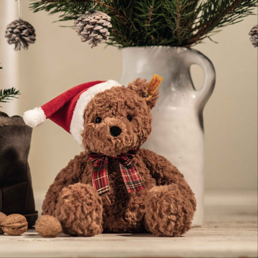 Jimmy bear under Christmas tree – perfect keepsake gift idea