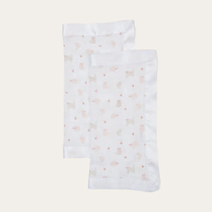 Muslin Security Comforter Blanket 2 pack - Kitty Cat Baby Comforter.