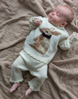 ivory knitted baby clothing set