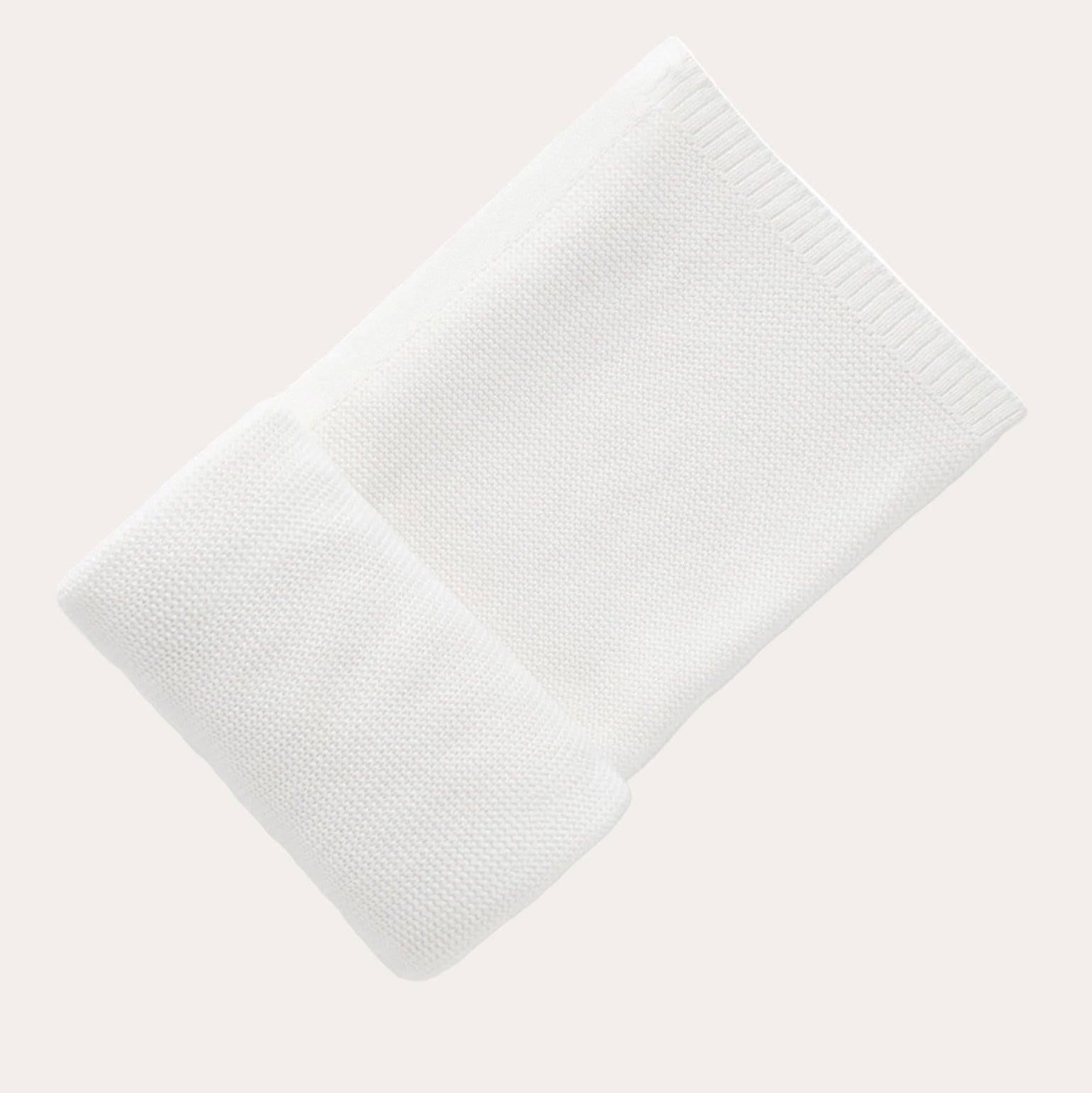 White Textured Essentials Baby Blanket – Organic Cotton