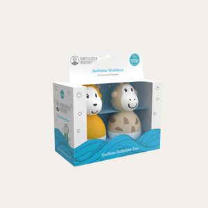 Lion & Giraffe wobblers – bath toy set