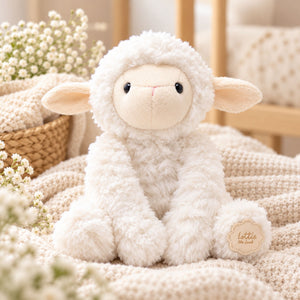 Lottie the Plush Lamb Toy – Sitting White Soft Cuddly Gift for Baby | 22cm Soft Toy