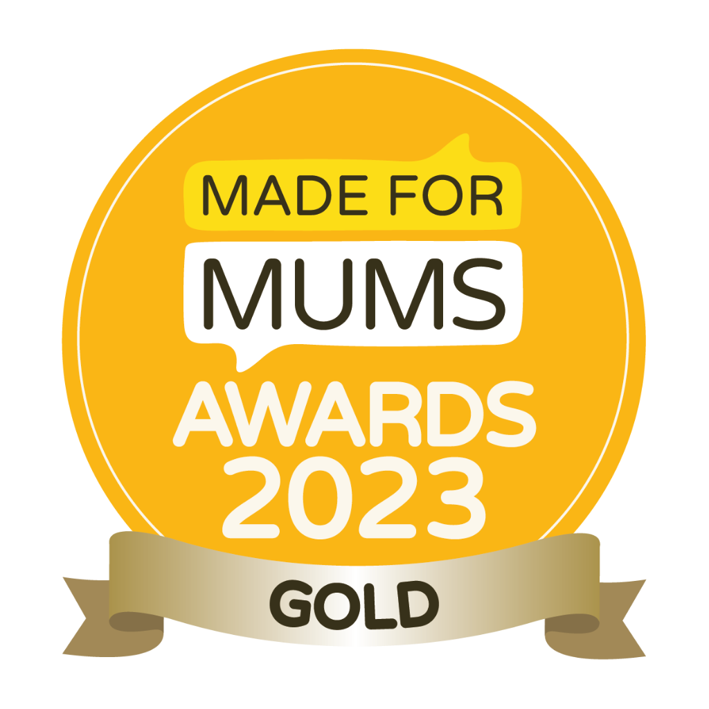 Gold award badge from Made for Mums Awards 2023