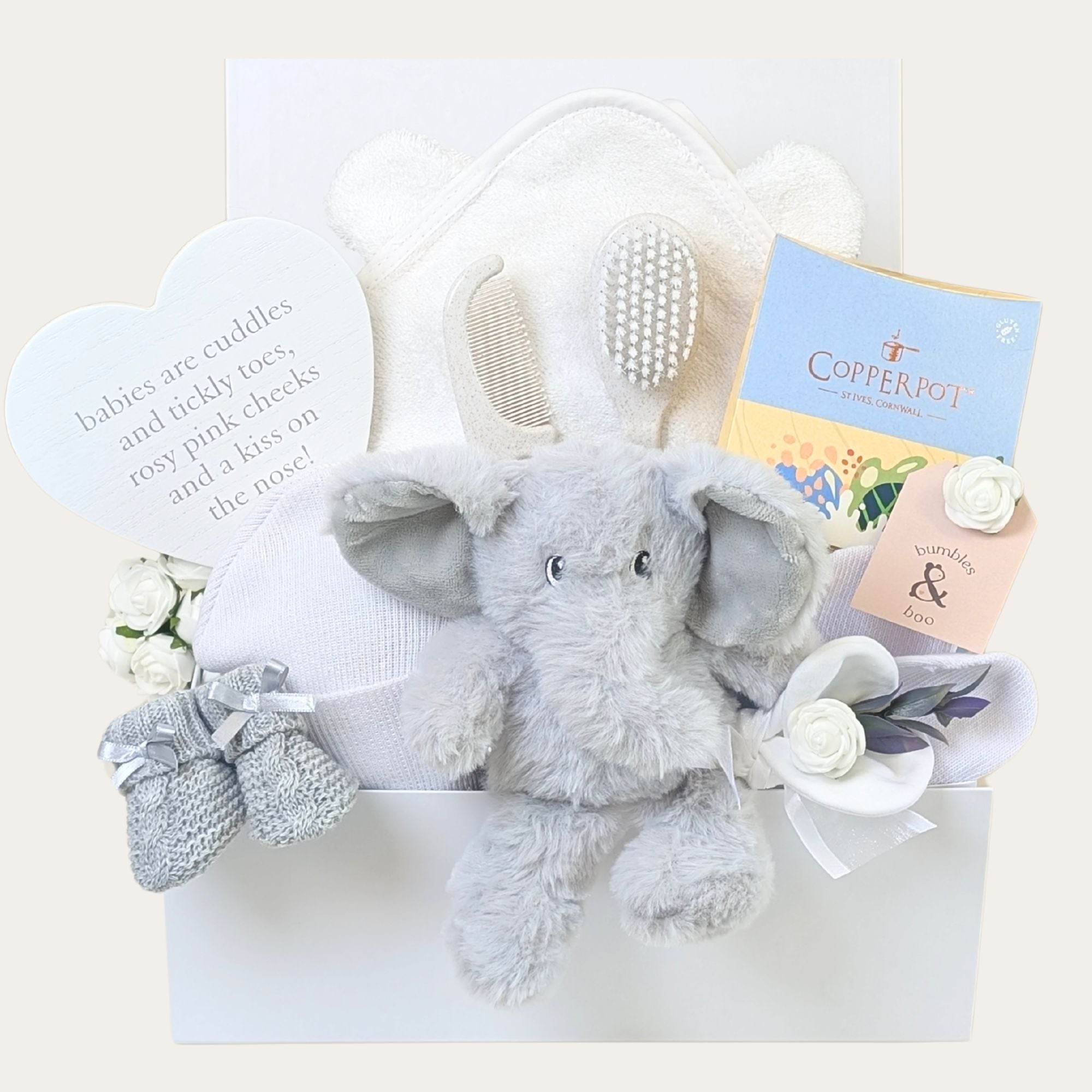 Mum to be gifts box hamper with presents for mummy and baby, Bumbles and Boo.