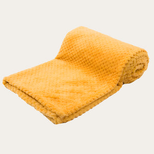 Soft Waffle Baby Blanket Wrap - Mustard Baby Blanket.