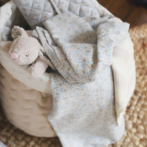 Organic Baby Muslin Swaddle 'Nature Trail' Baby Swaddle.