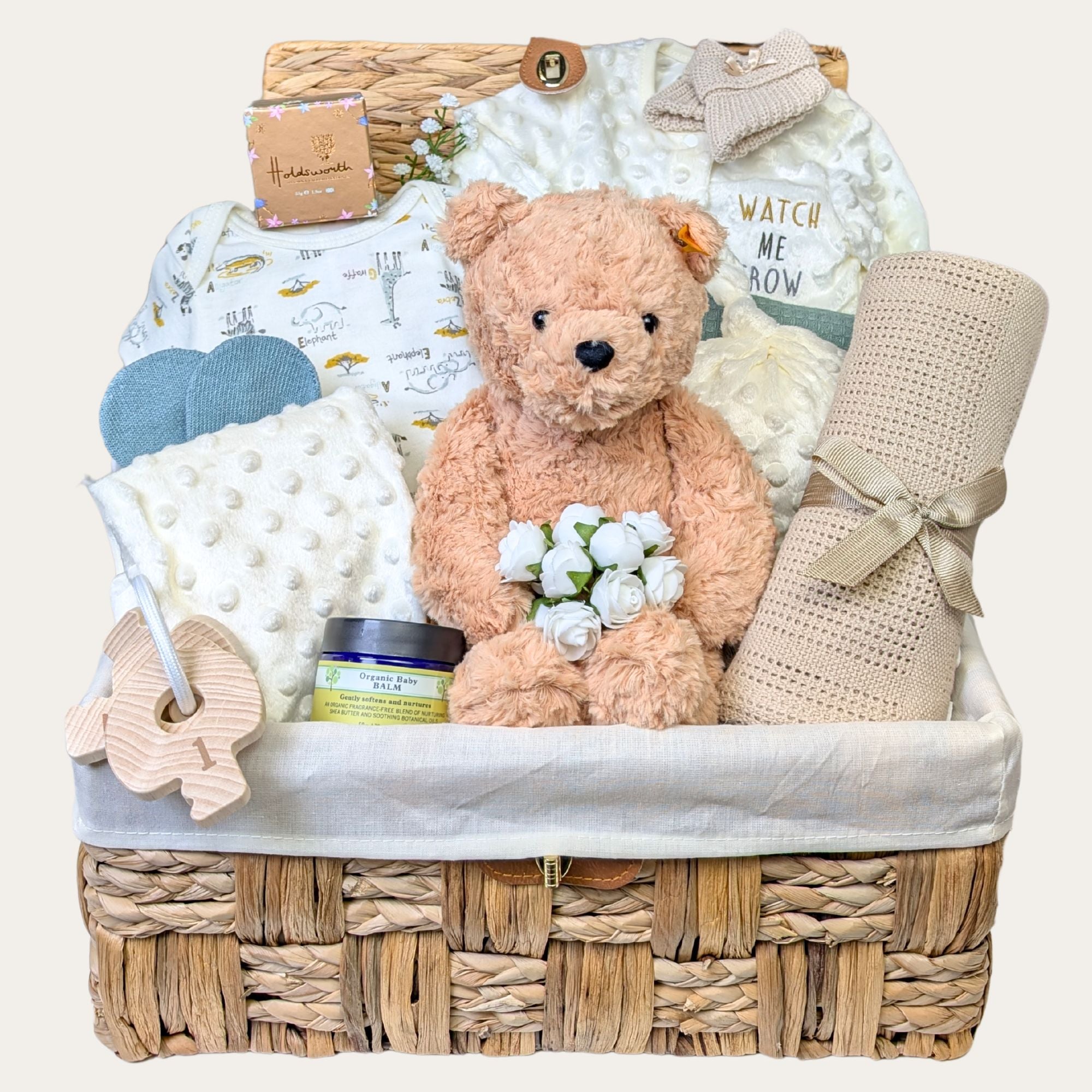 Luxury Steiff Teddy Gift Basket New Mum Gifts Bumbles Boo