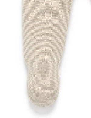 Footed Baby Leggings – Textured Knit in Wheat Colour