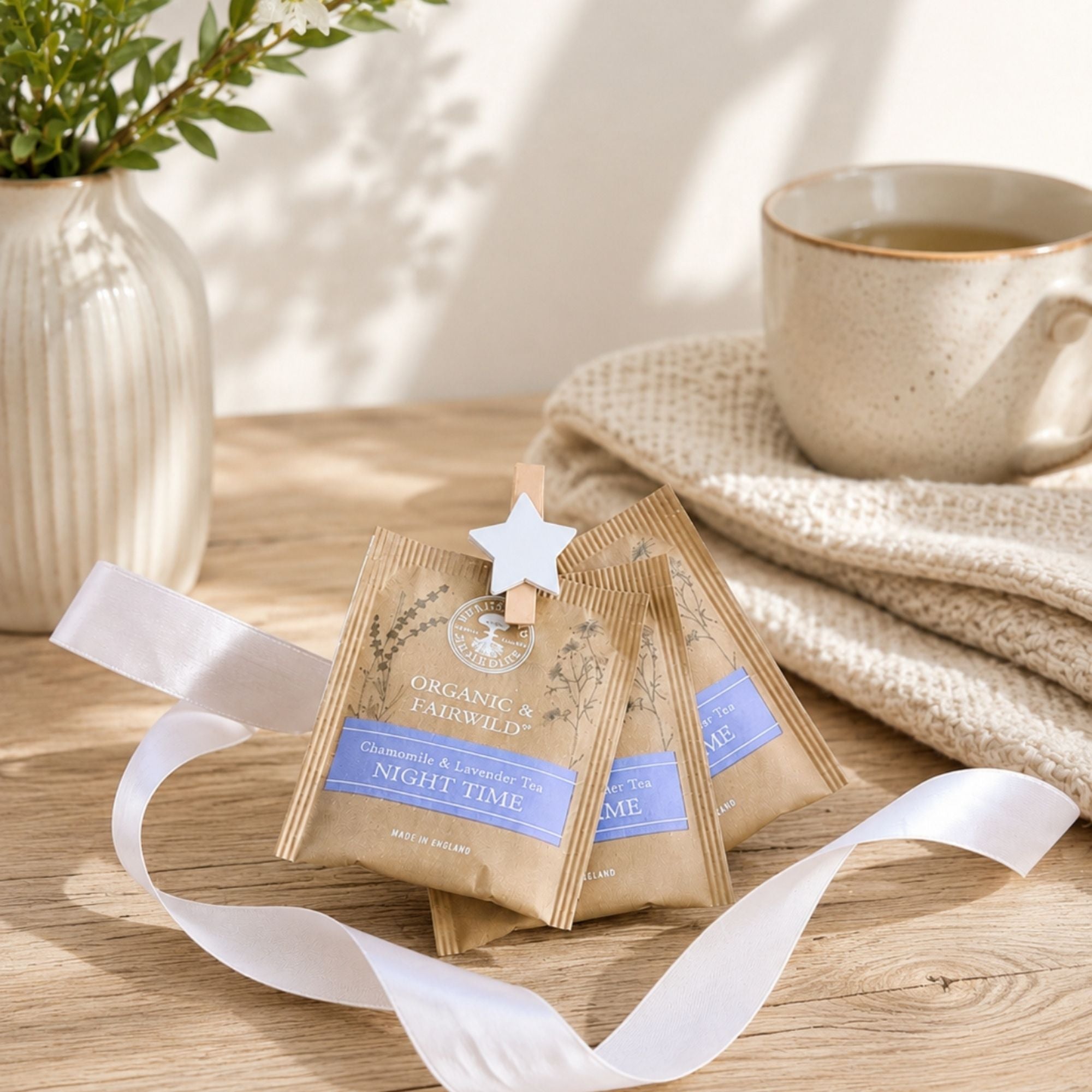 Organic Neal's Yard tea bags for a relaxing cup of tea.