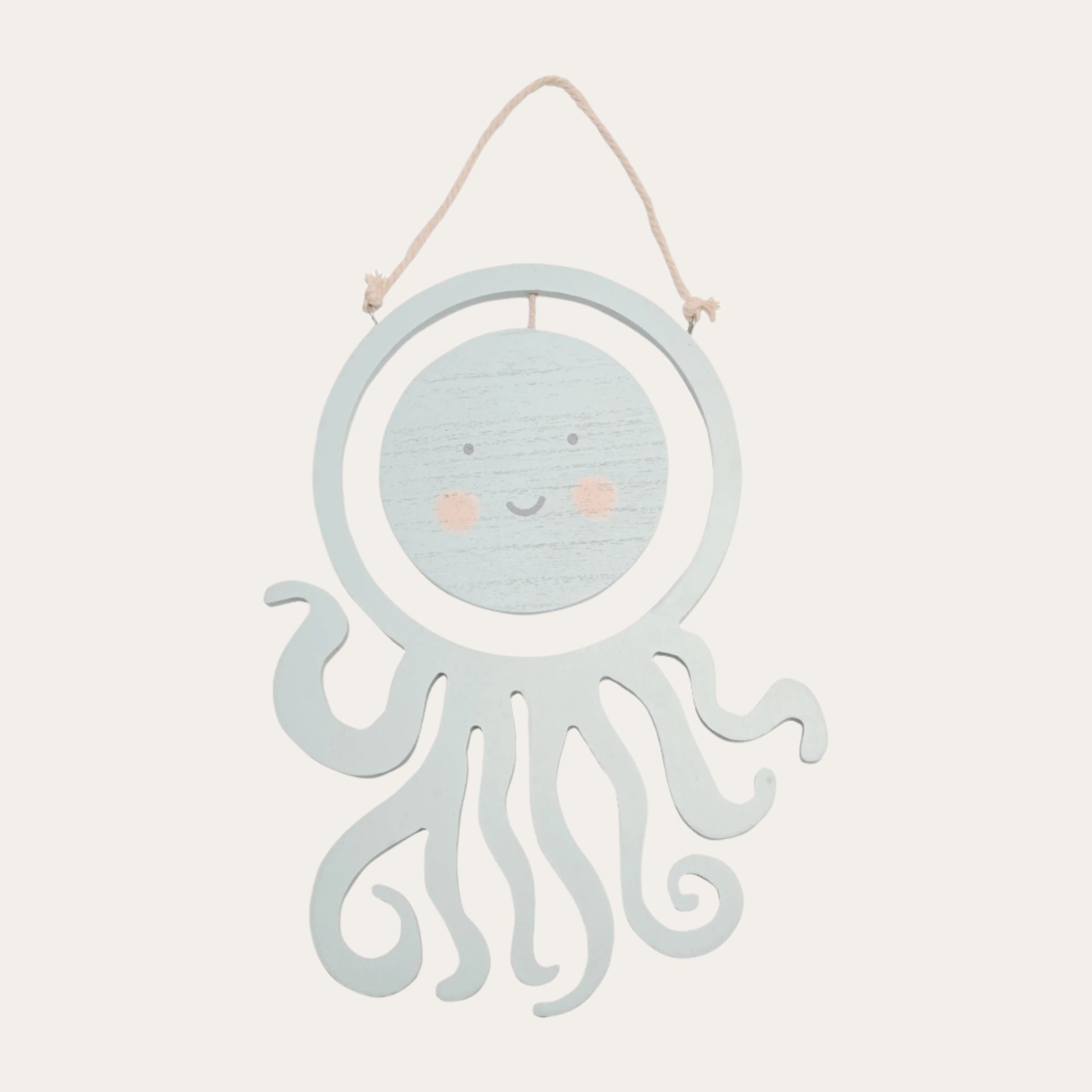 Hanging Plaque 'Smiling Octopus' Baby Plaque.