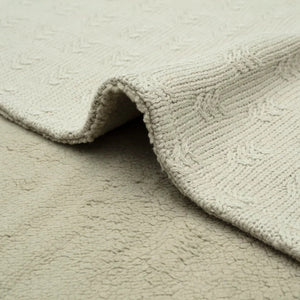 Baby Blanket Knit Olive Green/Velvet with Grain Pattern (75cm X 100cm) Baby Blanket.