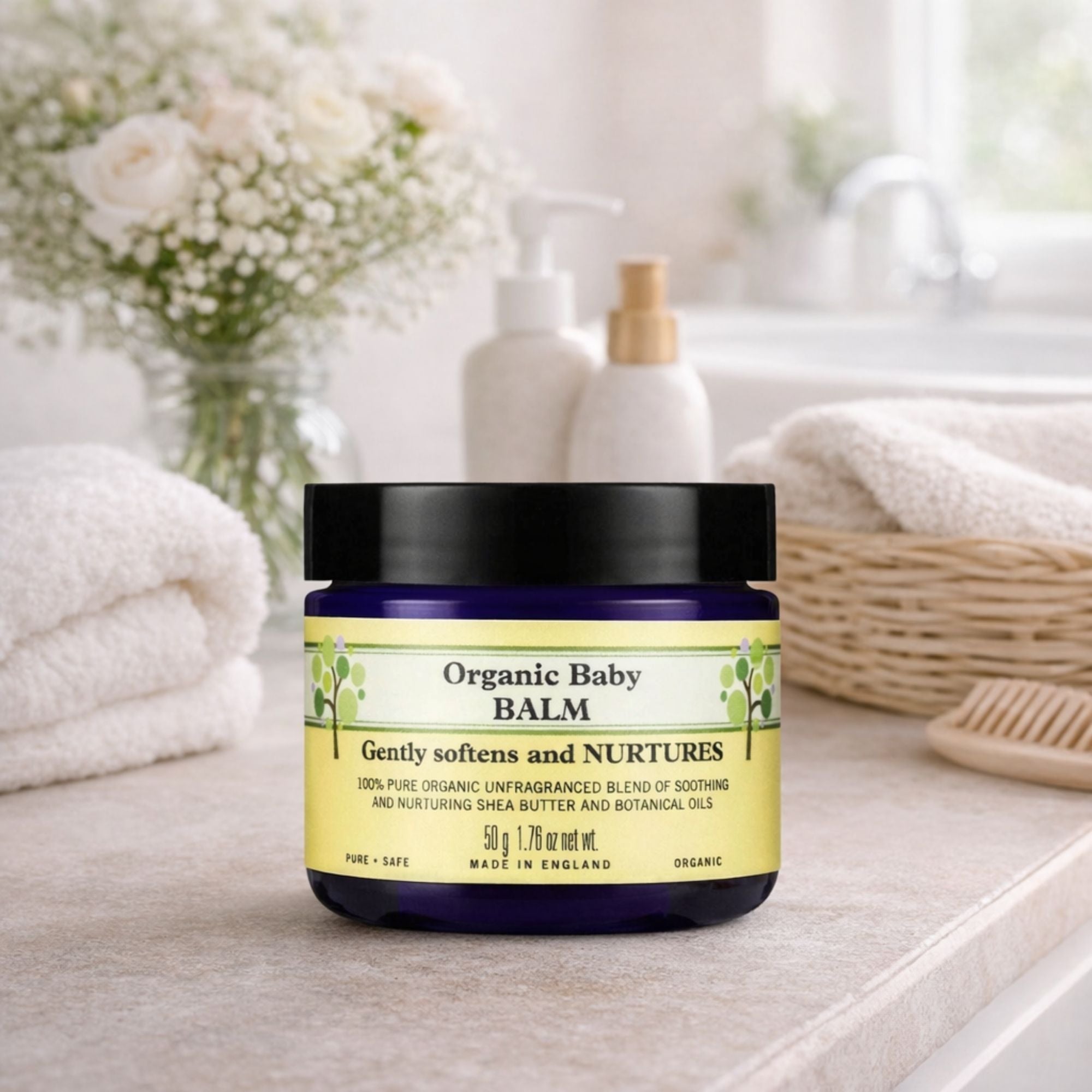 Organic baby balm for baby by neals yard