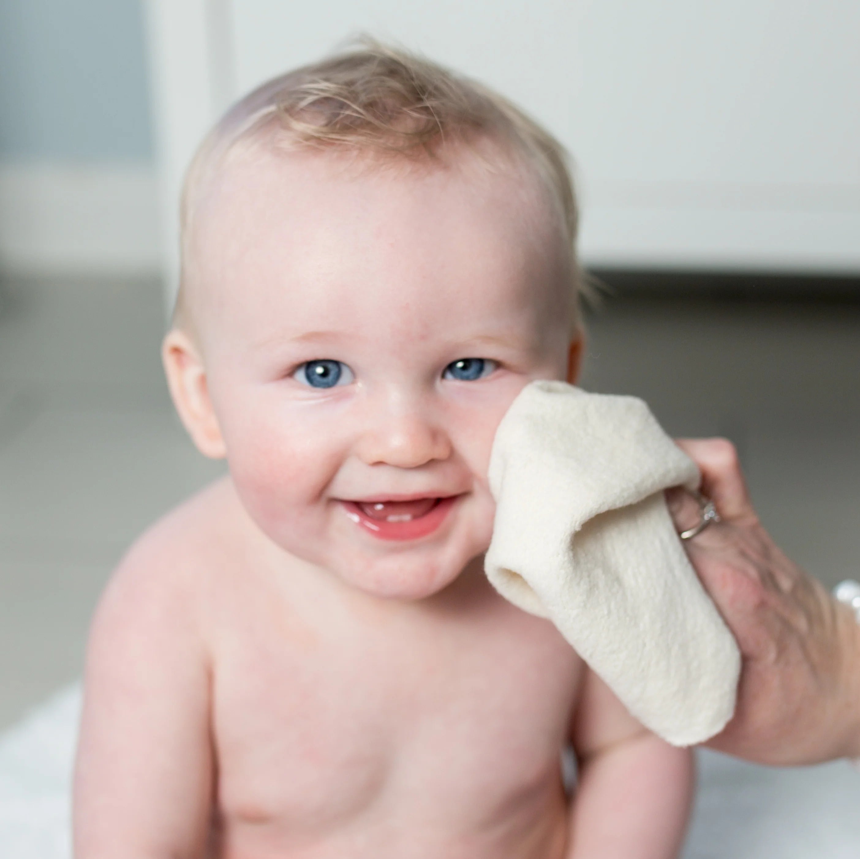 Cream Organic Cotton Baby Facecloths – Pack of 4