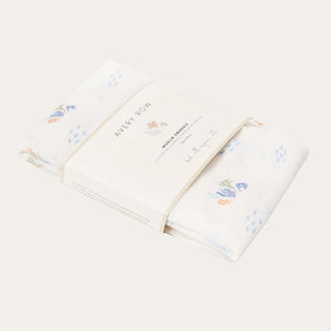 Organic Baby Muslin Swaddle 'Coastline' Baby Swaddle.