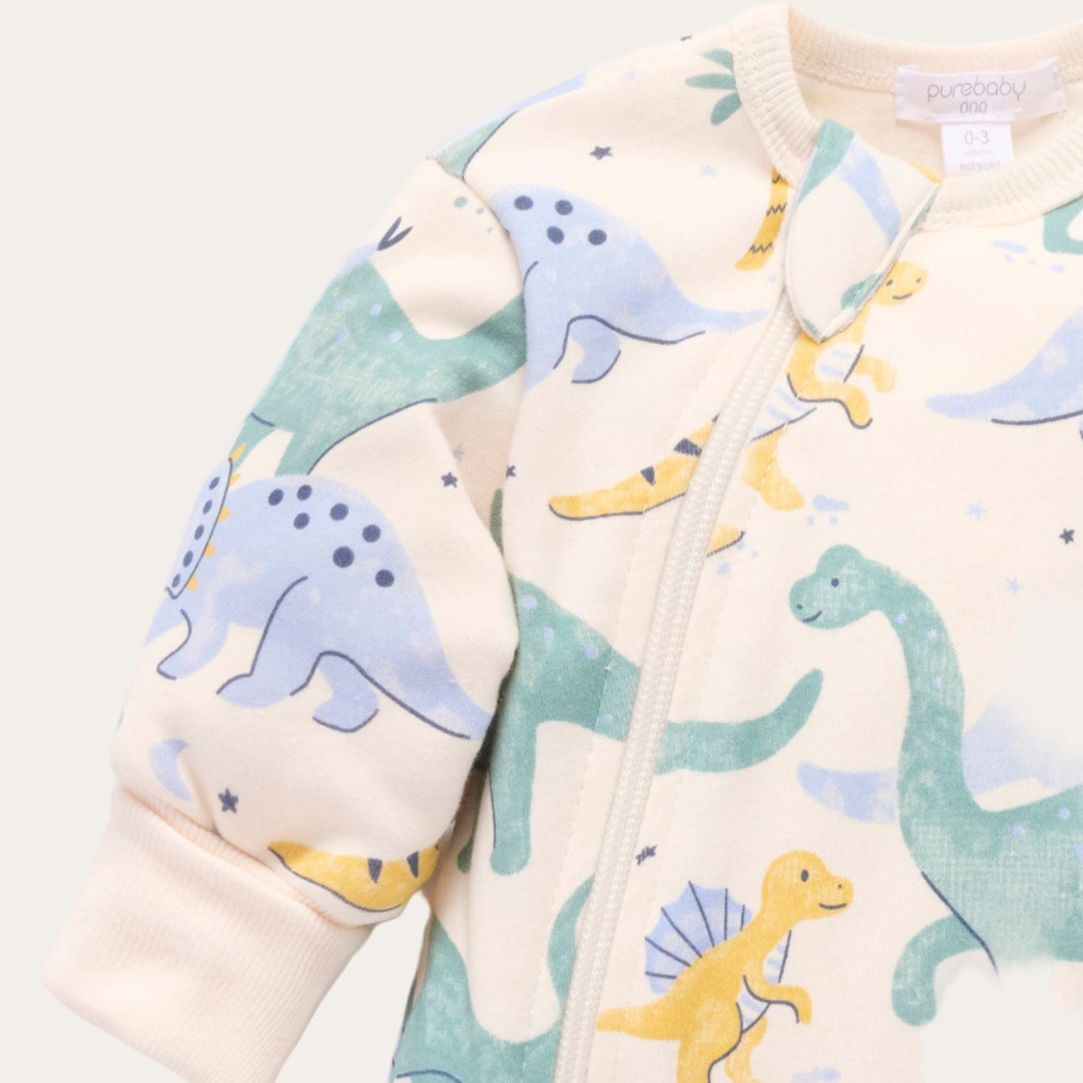 Dinosaur Print Organic Cotton Baby Onesie - Baby Boy Clothes - Bumbles & Boo