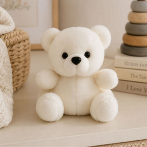Palm Pals White Polar Bear soft toy, small baby toy suitable from birth