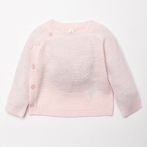 Pink Baby Girl 4 Piece BOW Knit Clothing Set