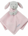Soft pink and grey  bunny comforter soother