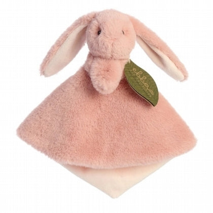 Pink bunny baby comforter