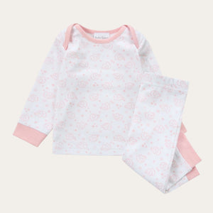 Baby All Over Elephant Print Pyjama Pink - 0-6 Months Baby Girl Clothes.